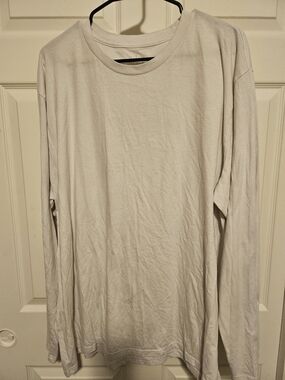 fresh Long-Sleeve Crew Neck Shirt - White